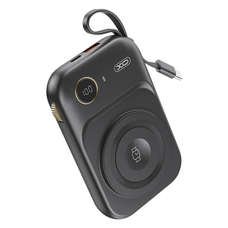 Batteria Esterna Wireless XO Design PR270, 10000mAh, 22.5W, QC + PD + QI, 1 x QI - 1 x USB-A - 1 x USB-C, Nera