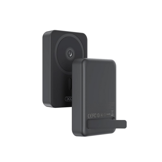 Batterie Externe Sans Fil XO Design PR231, 10000mAh, 20W, PD + FQI, 1 x QI - 1 x USB-C, Noire, Reconditionnée