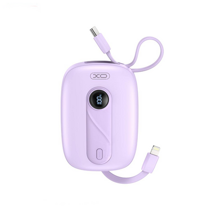 Batterie Externe XO Design PR246, 10000mAh, 22.5W, PD, 1 x Lightning - 2 x USB-C, Mauve