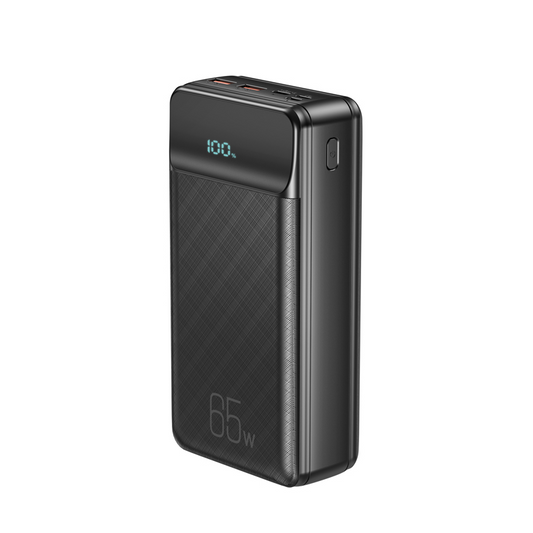 Batterie Externe XO Design PR201, 30000mAh, 65W, QC + PD, 1 x USB-C - 2 x USB-A, Noire