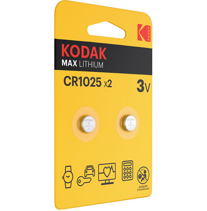 Kodak Max Lithium Batterie, CR2025, 2er Set