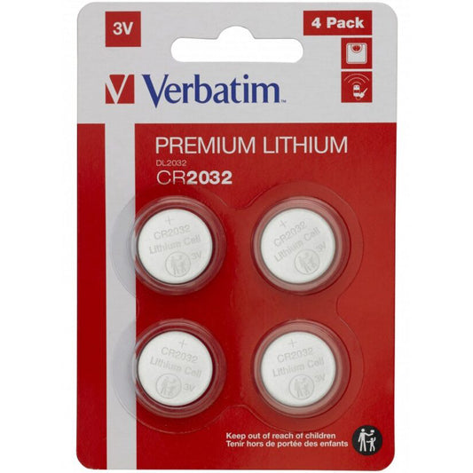 Batteria Verbatim, CR2032, Set 4 pezzi 49533
