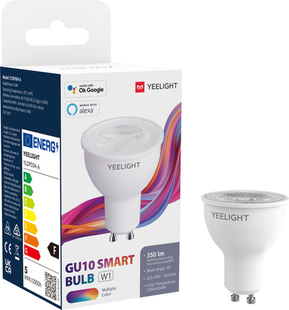 Ampoule LED Yeelight W1, Wi-Fi, GU10, 4.5W, 2700K - 6500K, 350lm, Multicolore YLDP004-A