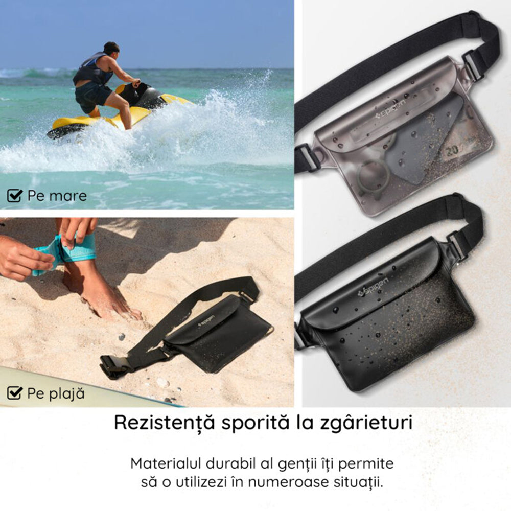 Wasserdichte Tasche Spigen Aqua Shield, Universal, Schwarz AMP04532
