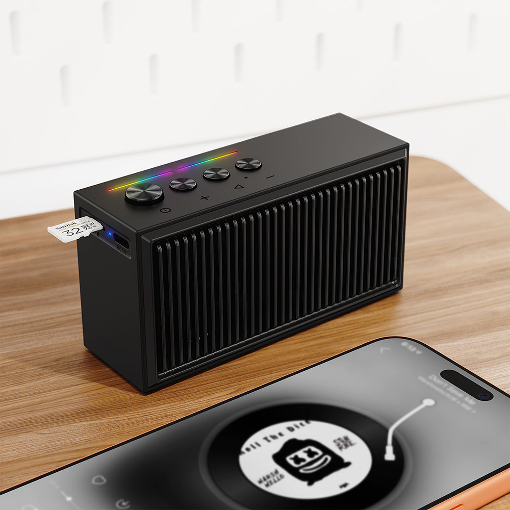 Cassa Bluetooth Acefast K9 Go, 7W, TWS, RGB, Impermeabile, Nera