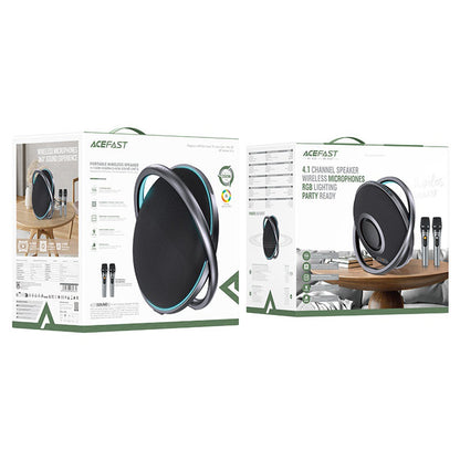 Enceinte Bluetooth Acefast Karaoke K5 Max, 350W, TWS, RGB, Étanche, Noire