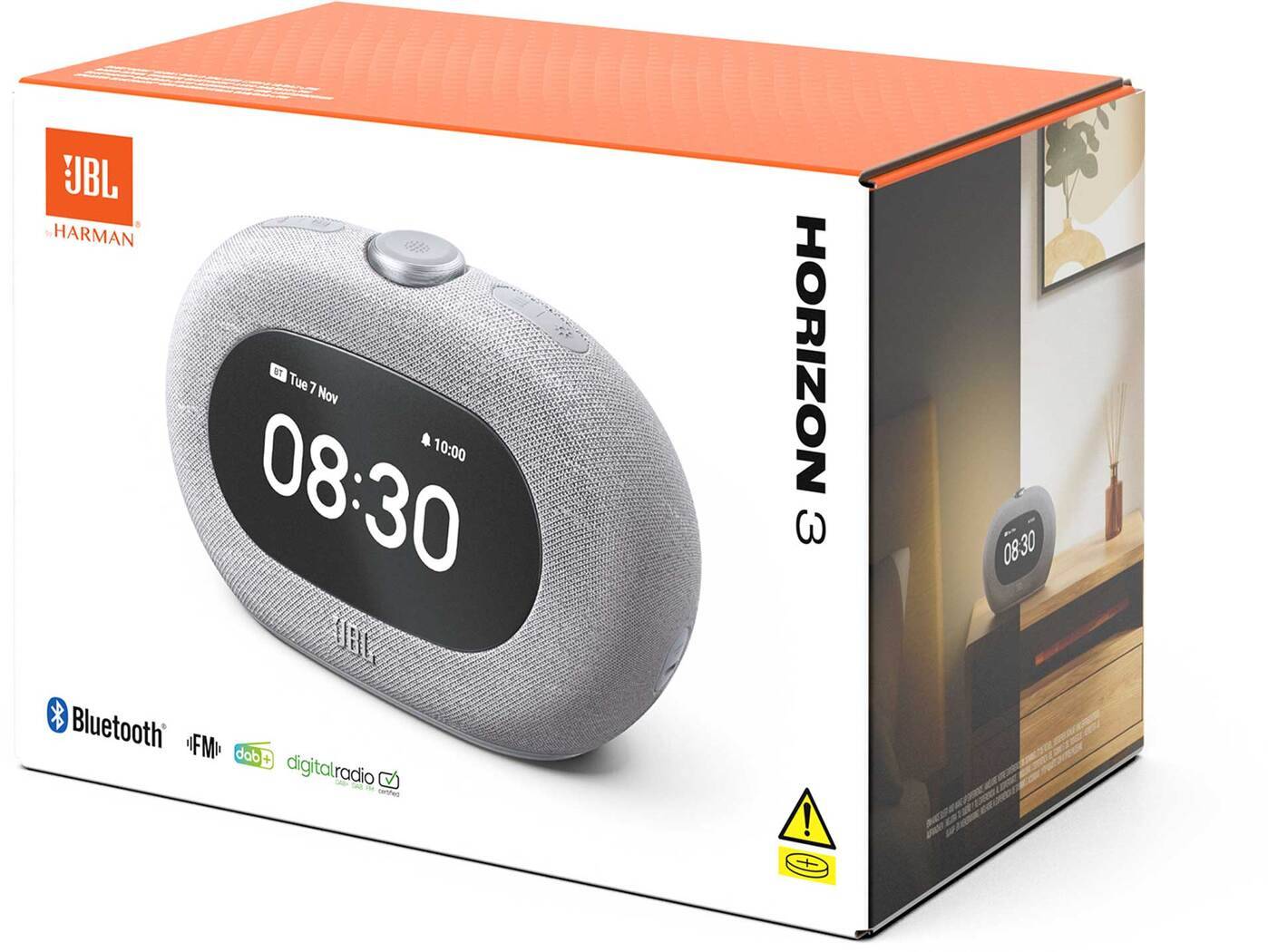 Enceinte Bluetooth JBL Horizon 3, 2 x 5W, Son Pro, Gris JBLHORIZON3GRY