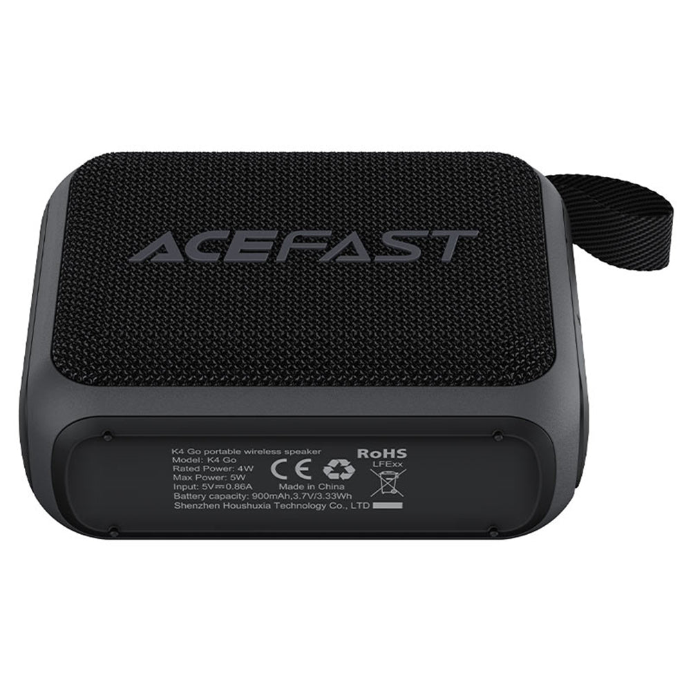 Cassa Portatile Bluetooth Acefast K4 Go, 5W, Impermeabile, Nera