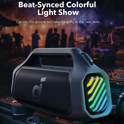 Cassa Portatile Bluetooth Anker SoundCore Boom 2 Plus, 140W, TWS, RGB, Impermeabile, Blu A3134031