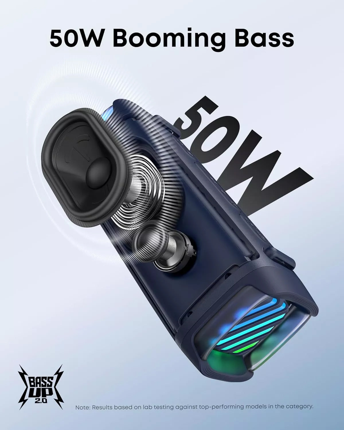 Enceinte Portable Bluetooth Anker SoundCore Boom 3i, 50W, RGB, Étanche, Bleue D5100030