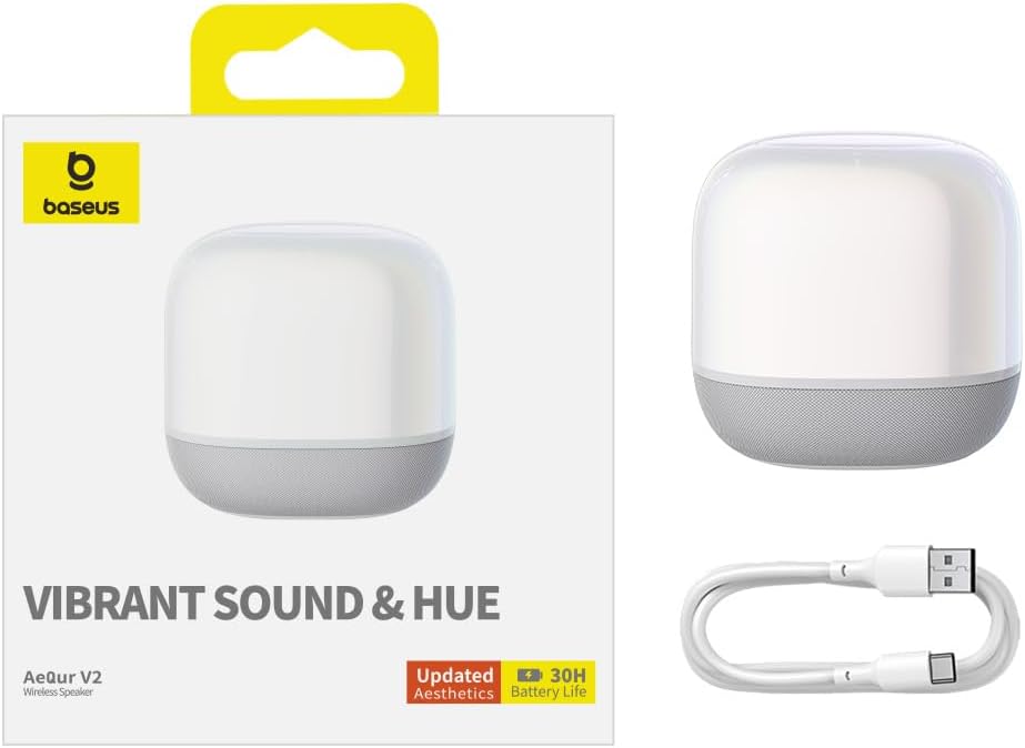 Enceinte Bluetooth Baseus AeQur V2, Blanche A20050500211-00