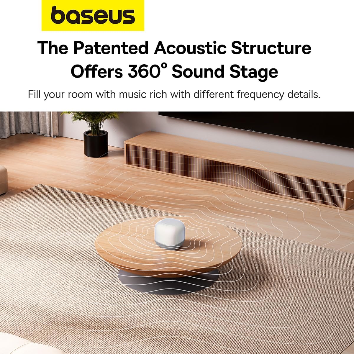 Enceinte Bluetooth Baseus AeQur V2, Blanche A20050500211-00