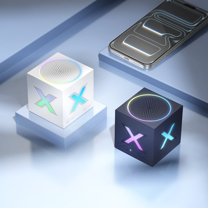 Enceinte Portable Bluetooth Borofone BR101 Rubik, 5W, TWS, RGB, Bleue