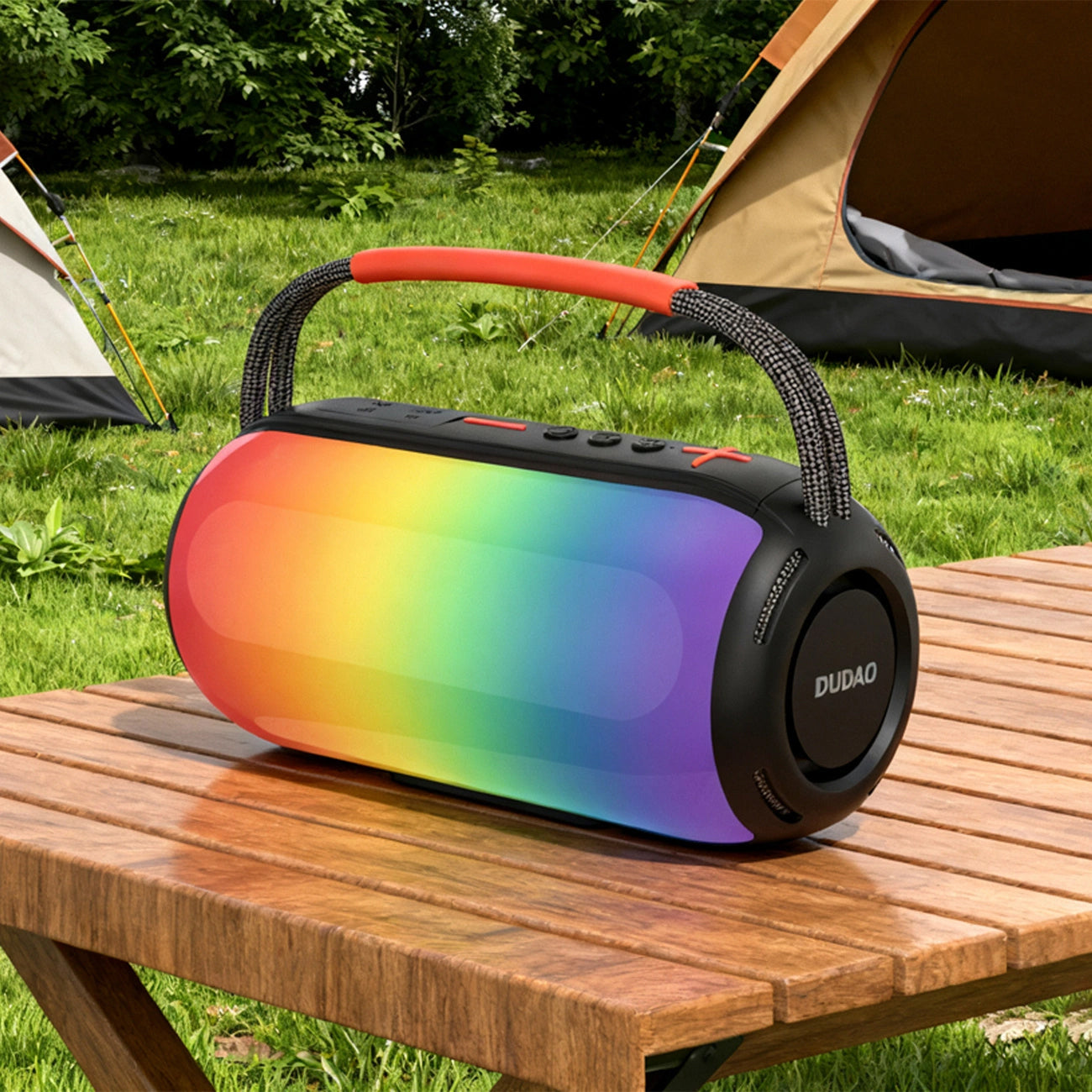 Dudao Y21 Portable Bluetooth Speaker, 2 x 5W, TWS, RGB, Black