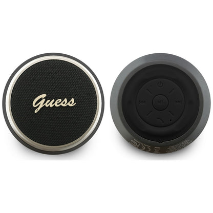 Enceinte Portable Bluetooth Guess Script Logo Métal, 5W, TWS, Noire