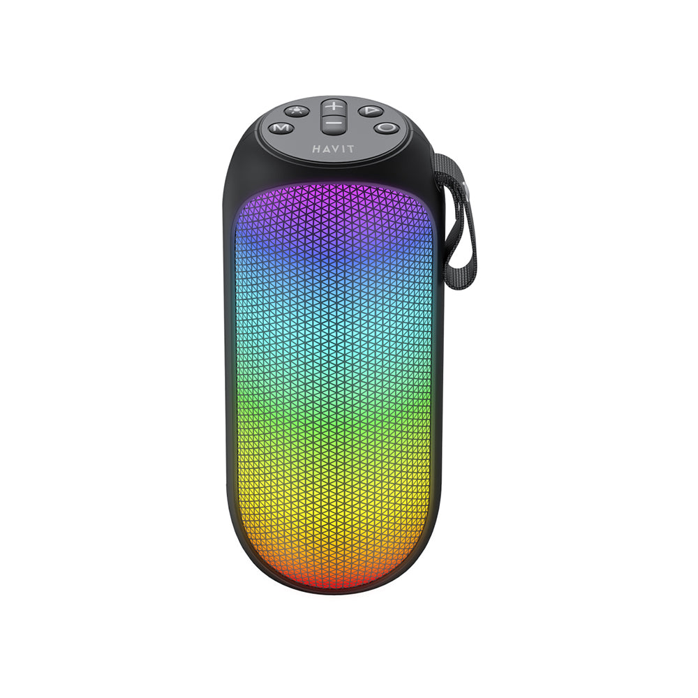 Cassa Portatile Bluetooth HAVIT SK808BT, 8W, RGB, Impermeabile, Nera