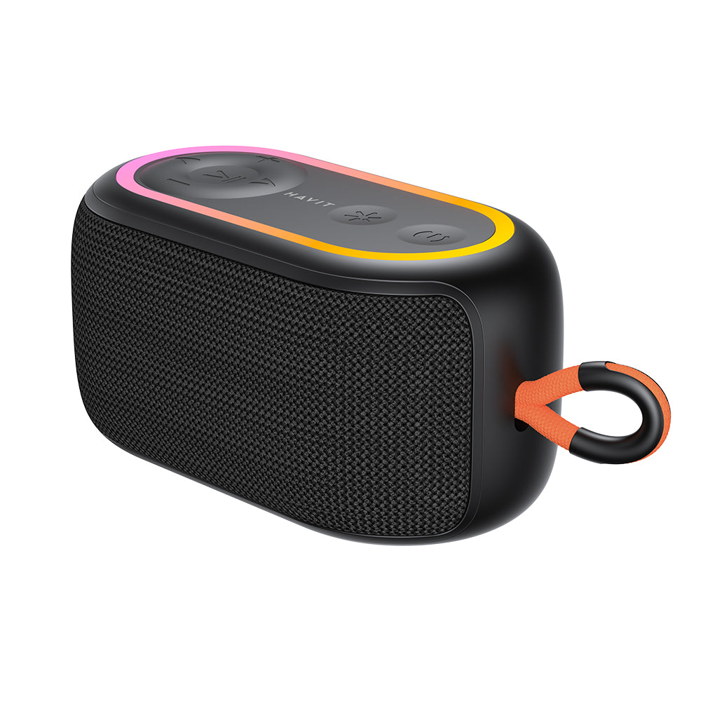 HAVIT SK809BT Portable Bluetooth Speaker, 7W, RGB, Waterproof, Black