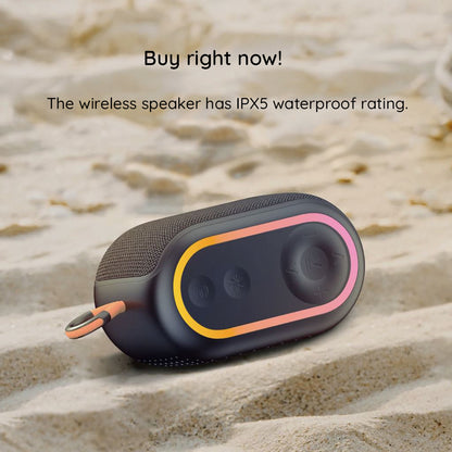 Cassa Portatile Bluetooth HAVIT SK809BT, 7W, RGB, Impermeabile, Nera