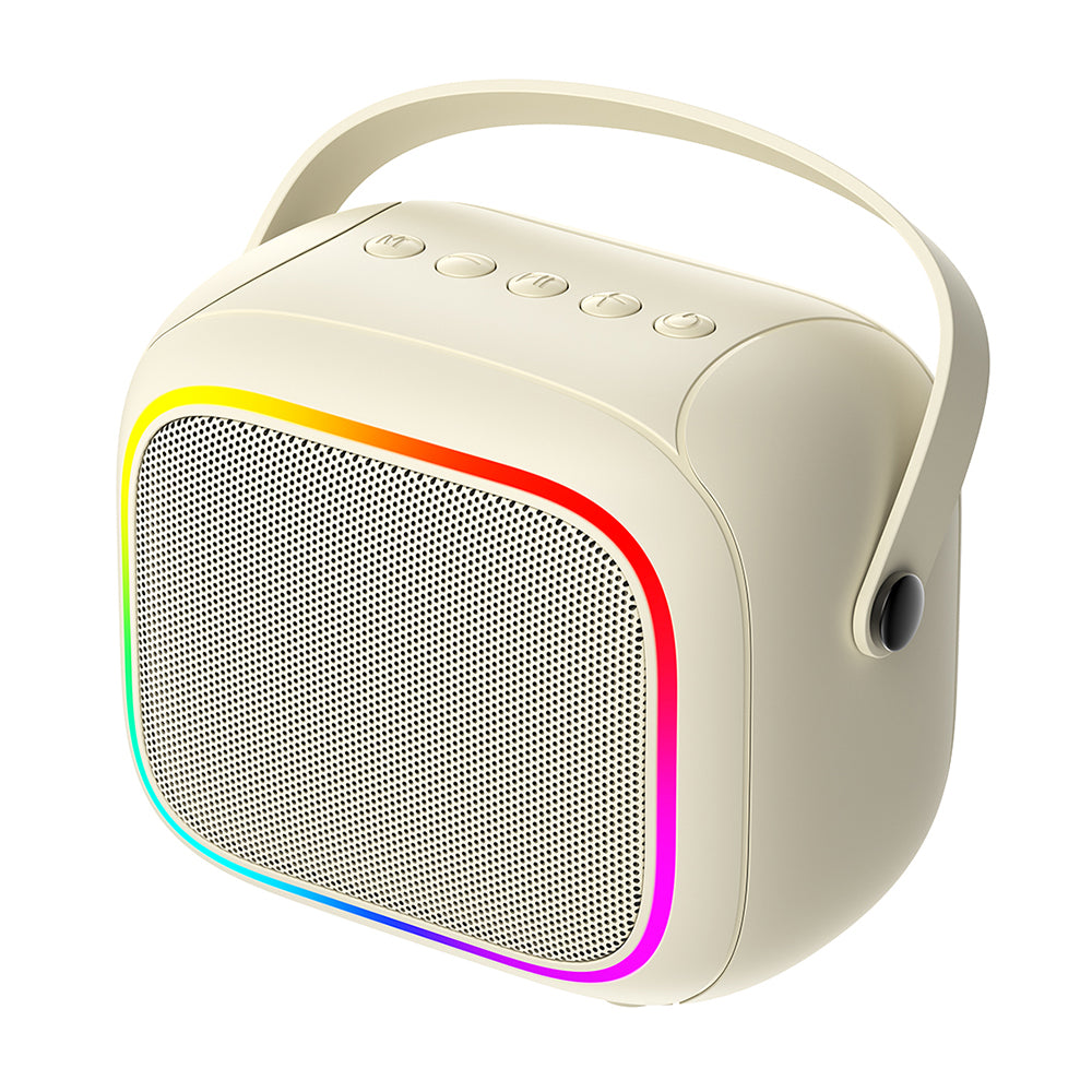 Cassa Portatile Bluetooth HAVIT SK818BT Karaoke, 5W, RGB, Impermeabile, Beige