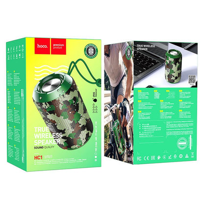 Tragbarer Bluetooth-Lautsprecher HOCO HC1, 5W, TWS, wasserdicht, Tarnmuster