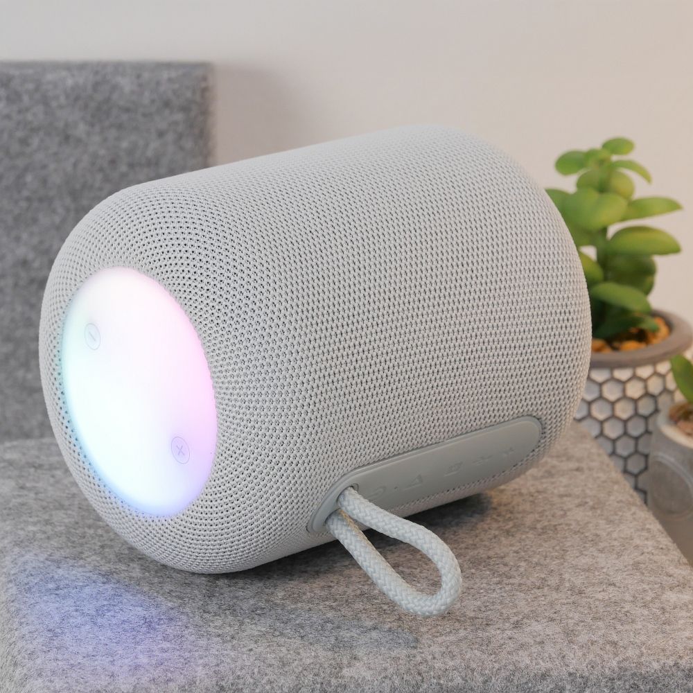 Tragbarer Bluetooth-Lautsprecher HOCO HC30, 5W, TWS, RGB, Grau
