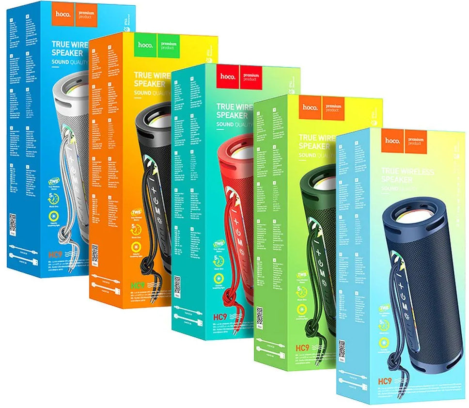 Cassa Portatile Bluetooth HOCO HC9 Dazzling Pulse Sports, 10W, TWS, RGB, Blu