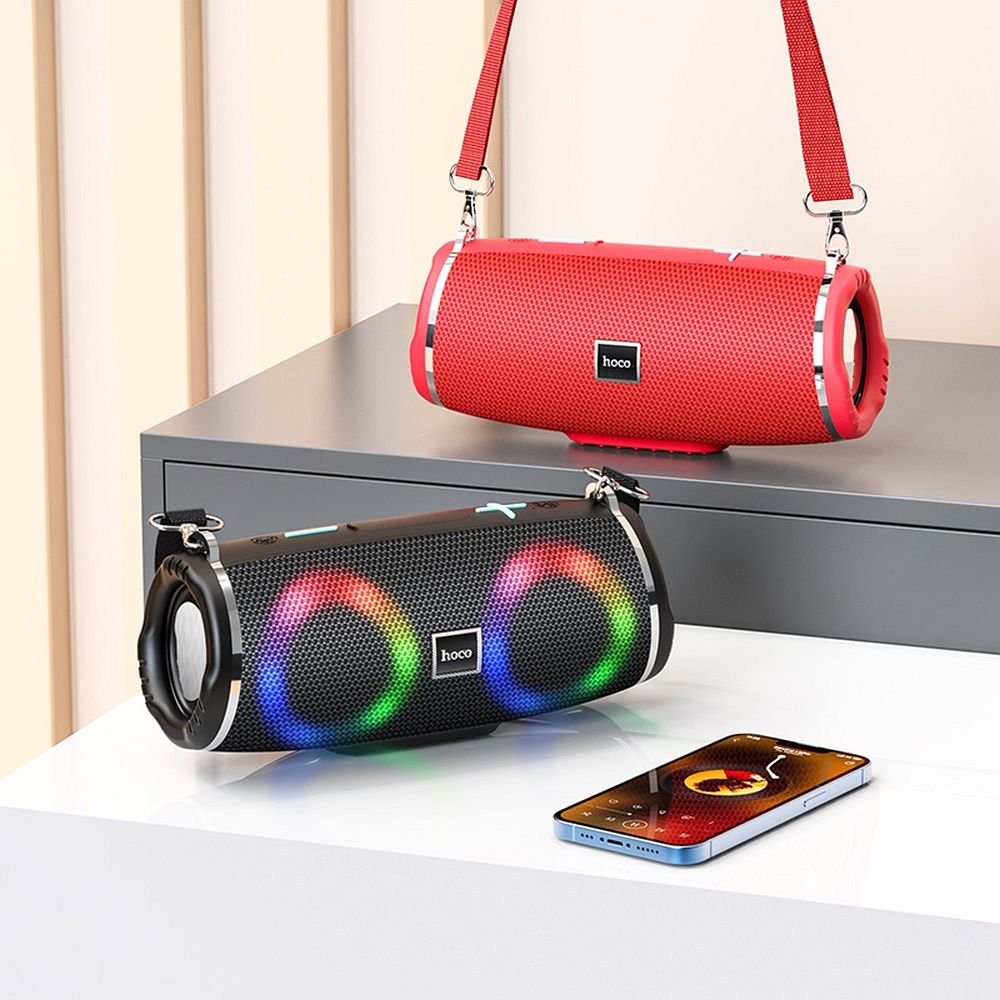Enceinte Portable Bluetooth HOCO HC12, 10W, RGB, Étanche, Noire