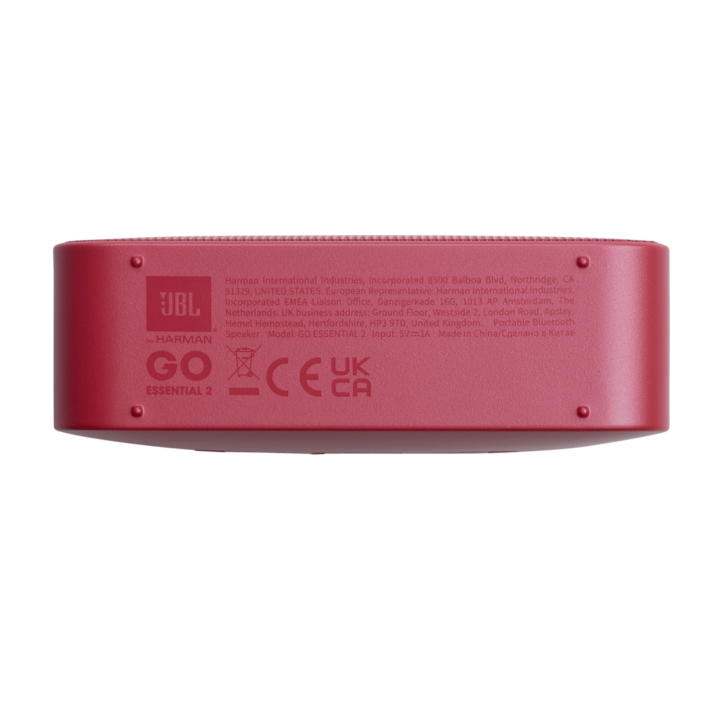 Enceinte Portable Bluetooth JBL Go Essential 2, 3.1W, Pro Sound, Étanche, Rouge JBLGOES2REDCN