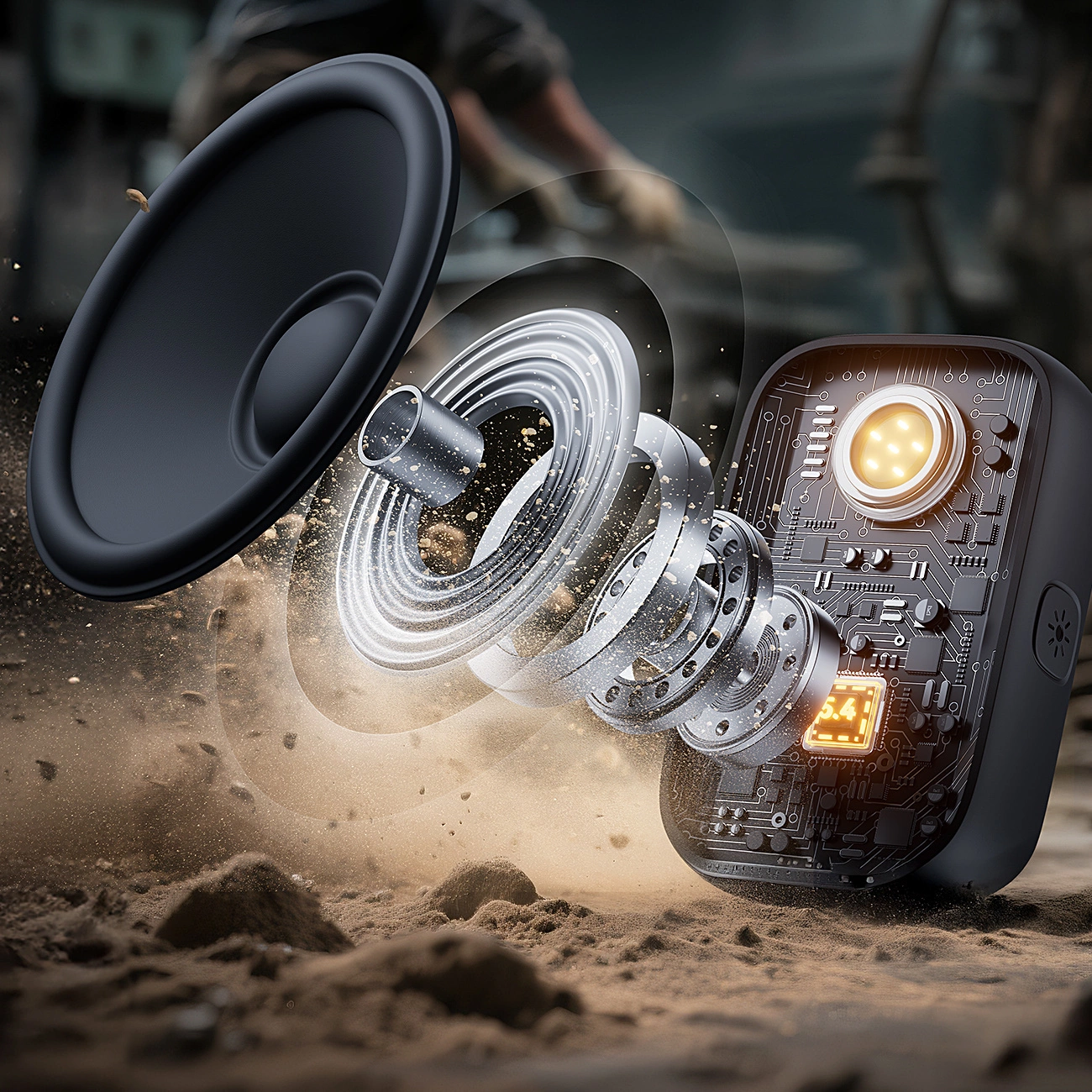 Cassa Portatile Bluetooth Joyroom Maya JR-MS03, 5W, Impermeabile, Gialla