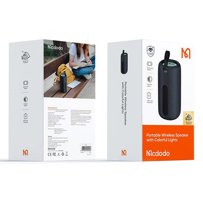 Cassa Portatile Bluetooth McDodo BS-1410, 2 x 5W, RGB, Impermeabile, Nera