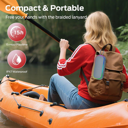 Cassa Portatile Bluetooth Monster S150 Plus, 40W, TWS, RGB, Impermeabile, Blu