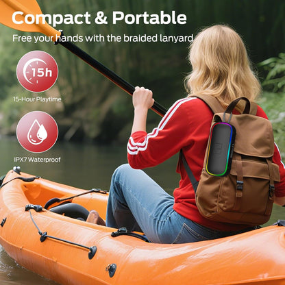 Cassa Portatile Bluetooth Monster S150 Plus, 40W, TWS, RGB, Impermeabile, Nera
