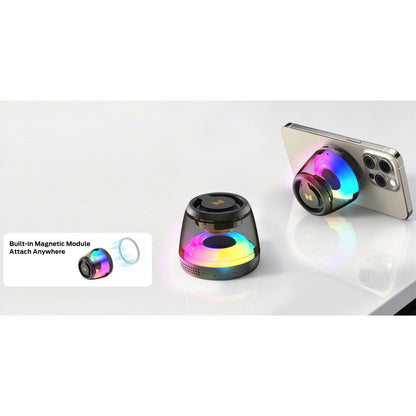 Tragbarer Bluetooth-Lautsprecher Monster Mag Flux, 5W, TWS, RGB, Schwarz