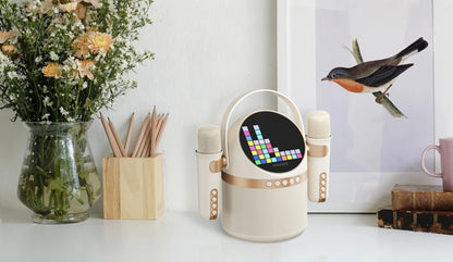 Philips Tragbarer Bluetooth-Lautsprecher, 10W, Karaoke, Beige TAS2509WT/00