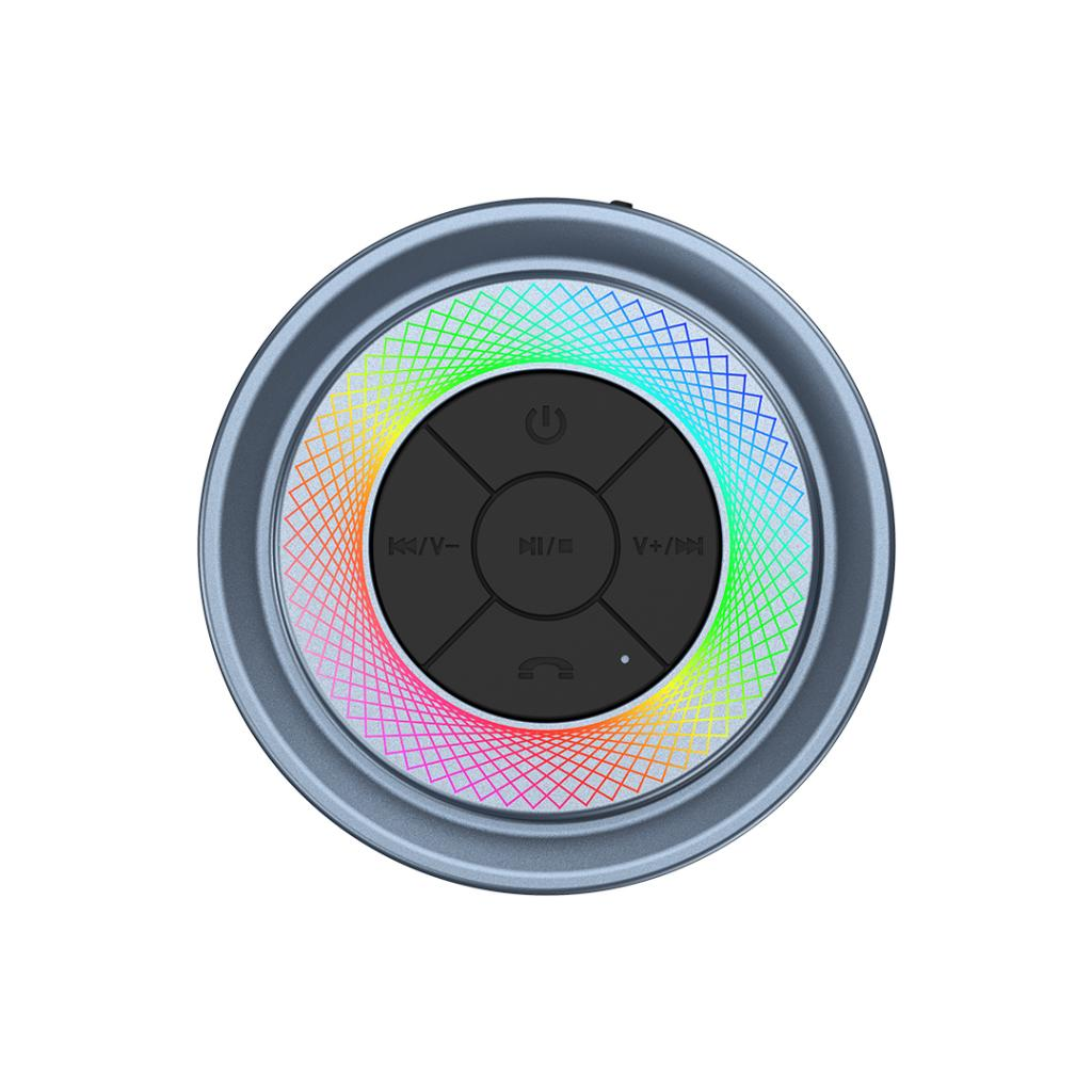 Tragbarer Bluetooth-Lautsprecher XO Design F64, 5W, RGB, wasserdicht, Schwarz