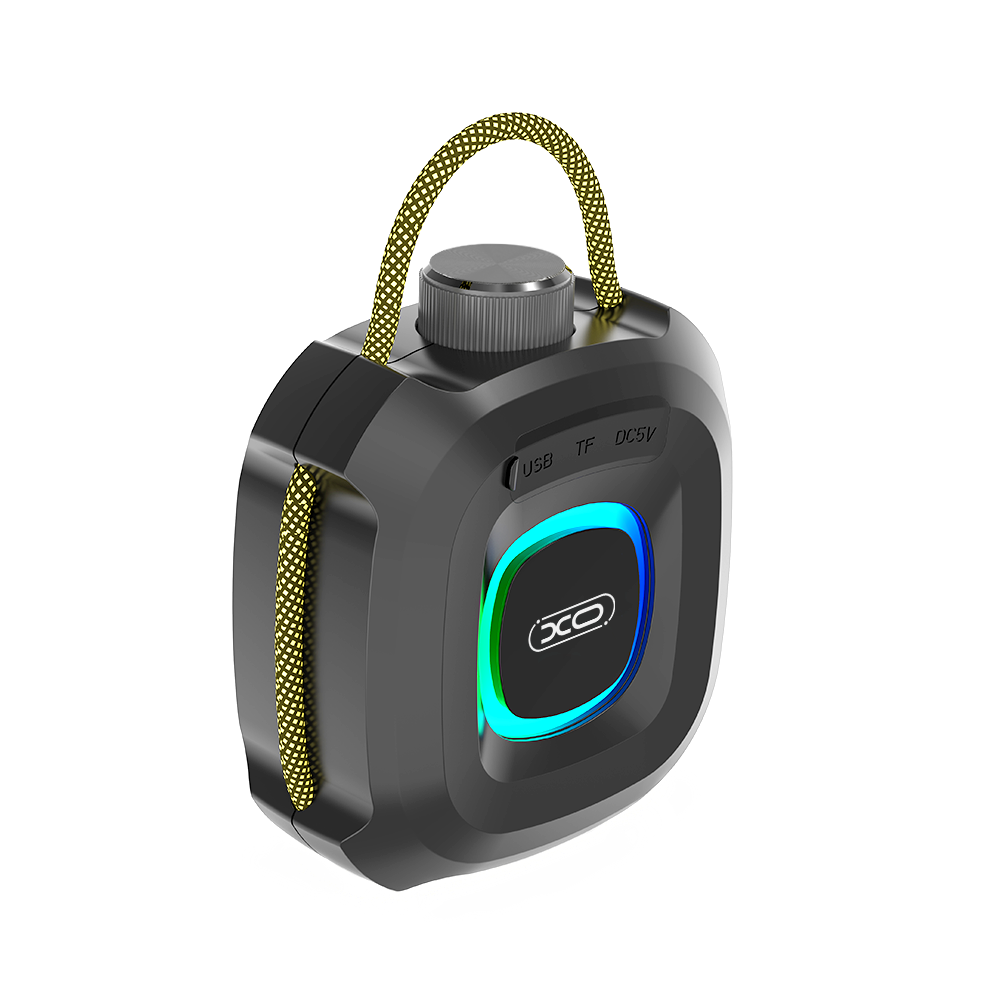 Tragbarer Bluetooth-Lautsprecher XO Design F77, TWS, RGB, wasserdicht, Schwarz