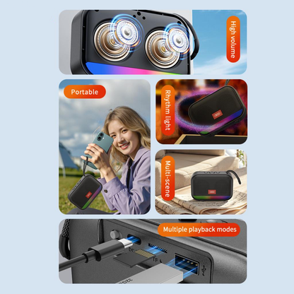 Cassa Portatile Bluetooth XO Design F66, 5W, RGB, Nera