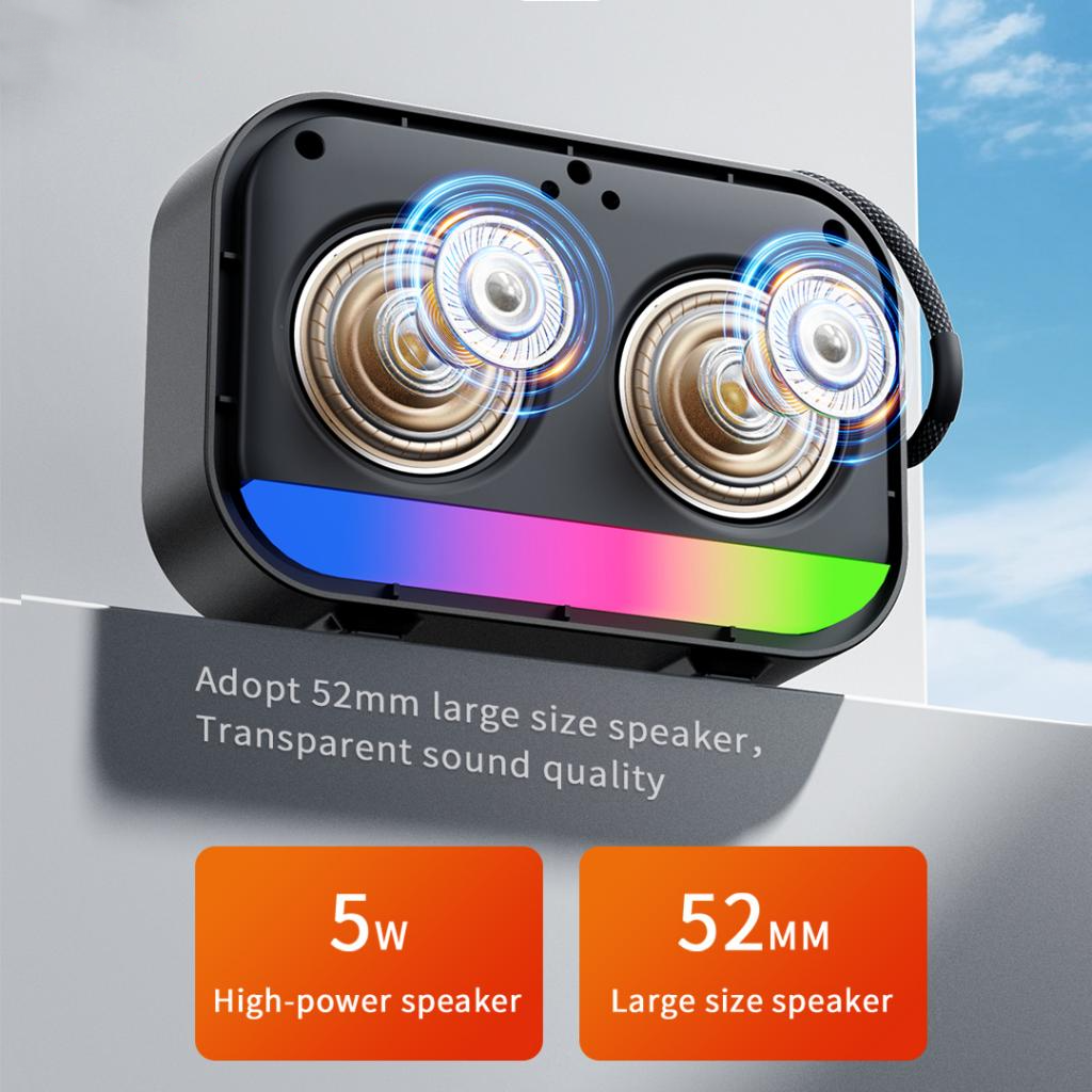 Cassa Portatile Bluetooth XO Design F66, 5W, RGB, Nera