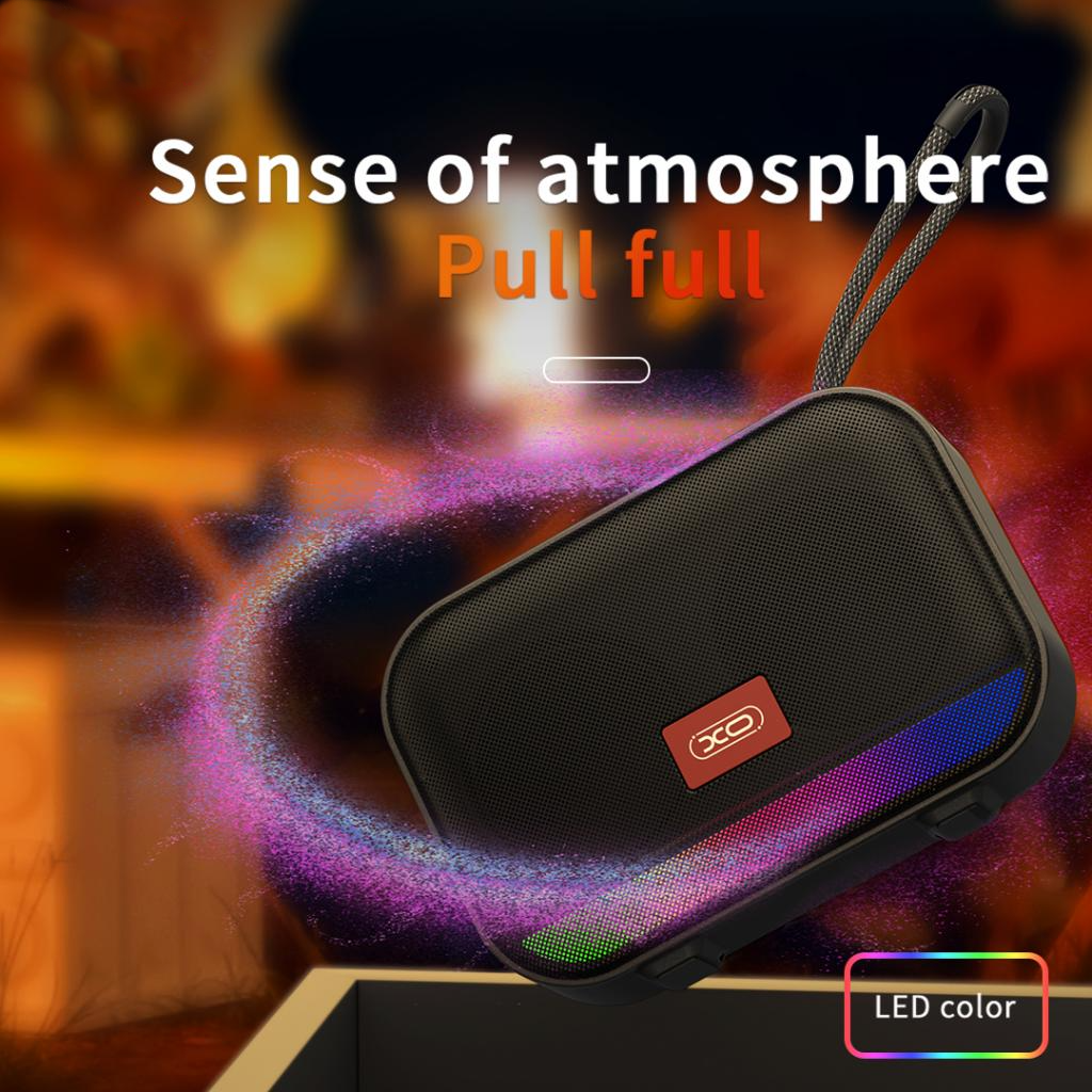 Cassa Portatile Bluetooth XO Design F66, 5W, RGB, Nera