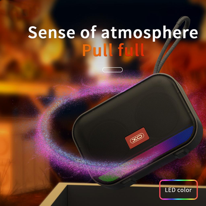 Cassa Portatile Bluetooth XO Design F66, 5W, RGB, Nera