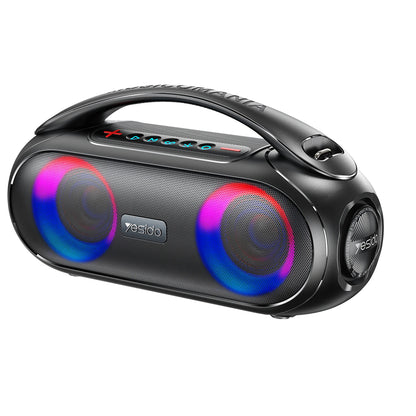 Cassa Portatile Bluetooth Yesido YSW19, 40W, RGB, Impermeabile, Nera