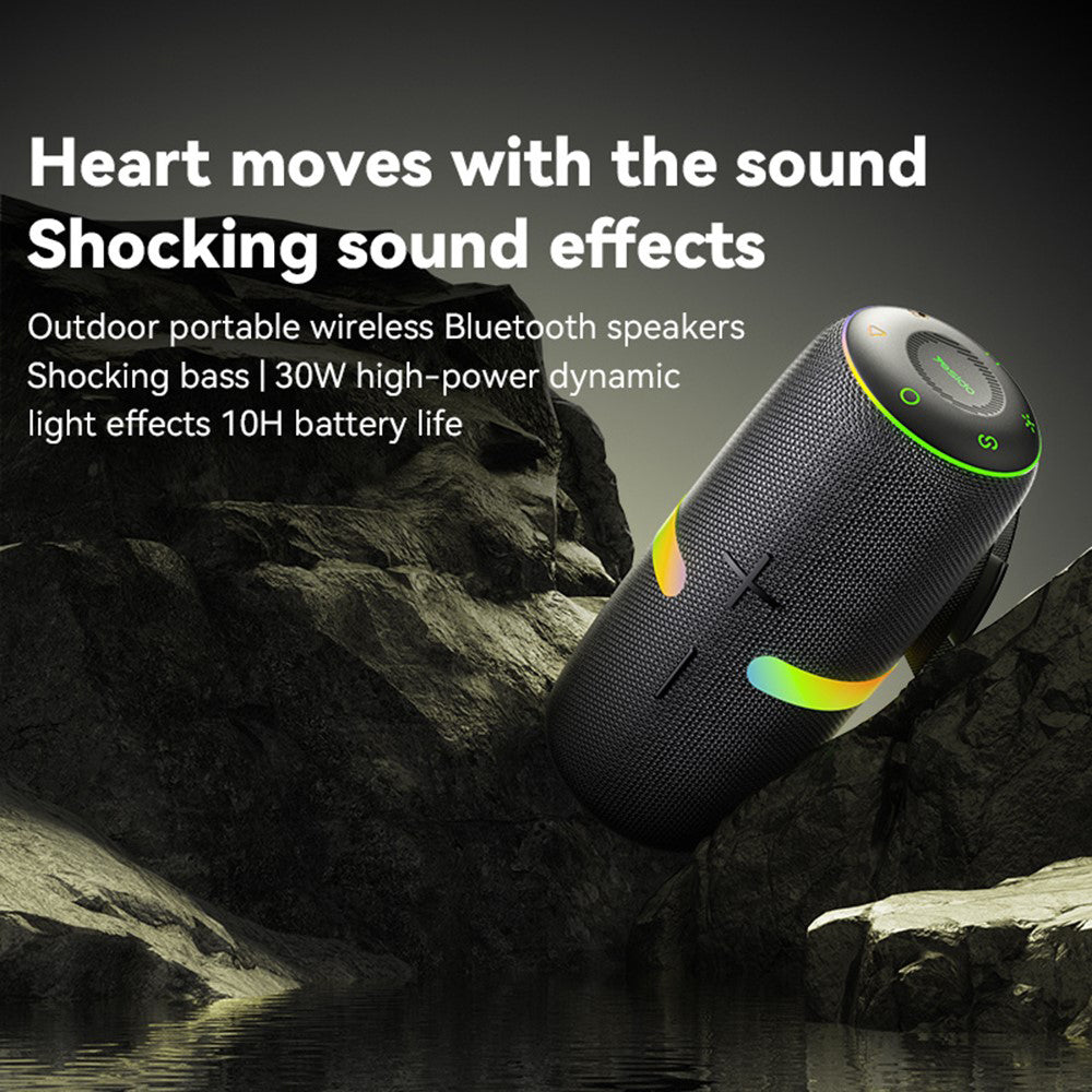 Enceinte Portable Bluetooth Yesido YSW22, 30W, RGB, Étanche, Noire