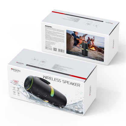Enceinte Portable Bluetooth Yesido YSW22, 30W, RGB, Étanche, Noire
