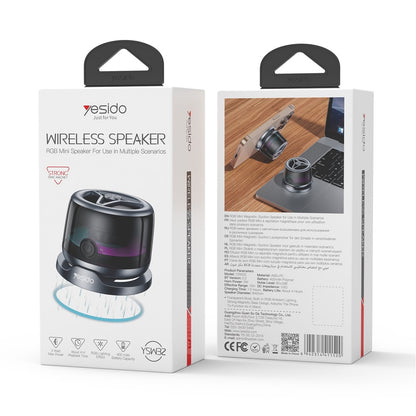 Cassa Portatile Bluetooth Yesido YSW32, 3W, RGB, Nera