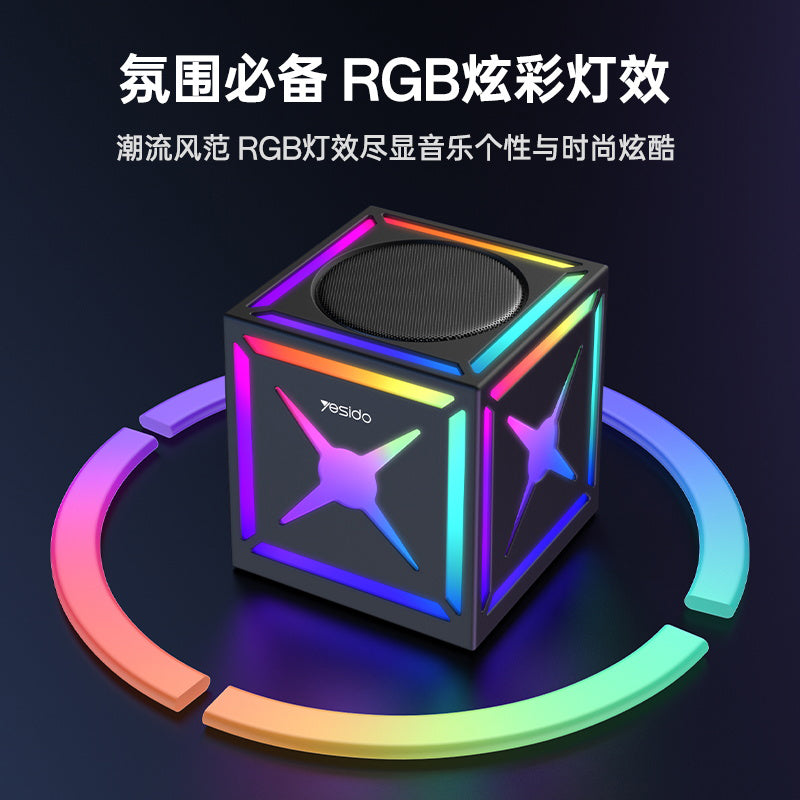 Cassa Bluetooth Yesido YSW34, 8W, RGB, Nera