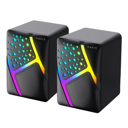 Cassee Gaming HAVIT SK763, 2 x 3W, RGB, USB-A, Nere