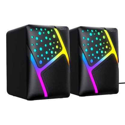 Cassee Gaming HAVIT SK763, 2 x 3W, RGB, USB-A, Nere