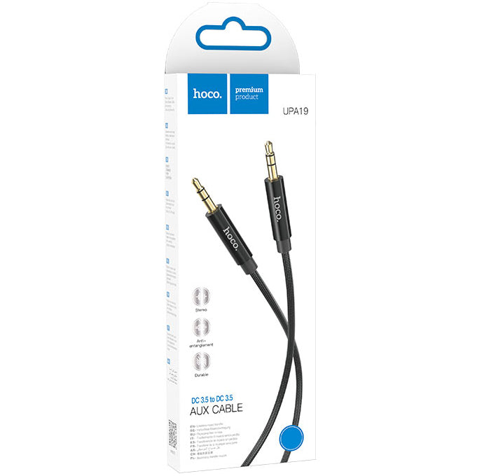 Cavo Audio 3.5mm - 3.5mm HOCO UPA19, 2m, Nero
