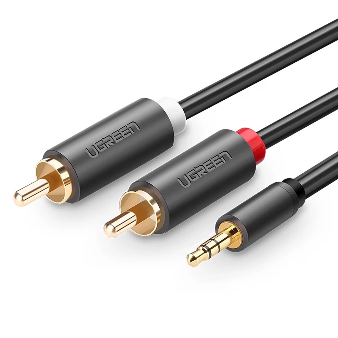 Audio-Kabel 3.5mm - 2 x RCA UGREEN AV102, 2m, Schwarz