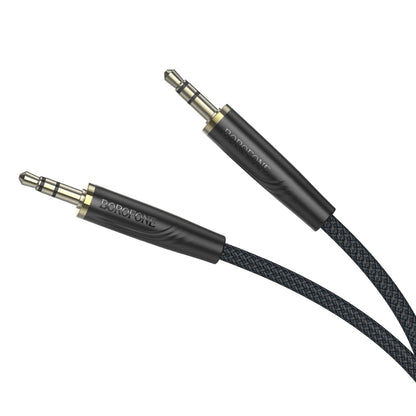Audio-Kabel 3.5mm - 3.5mm Borofone BL23 Refinado, 1m, Schwarz